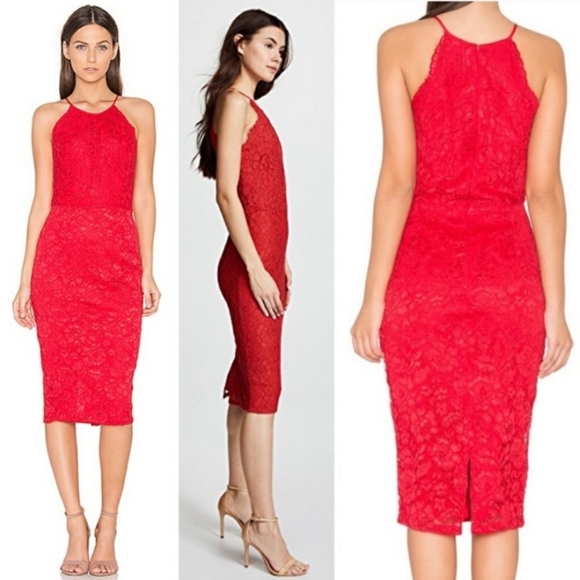 Yumi Kim Save the Date Red Lace Dress 💃 - Picture 2 of 9